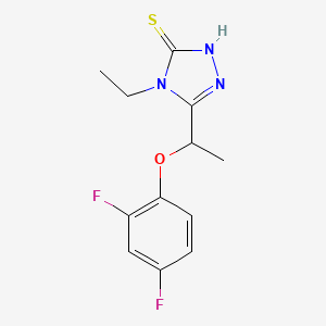 5-[1-(2,4-difluorophenoxy)ethyl]-4-ethyl-4H-1,2,4-triazole-3-thiol