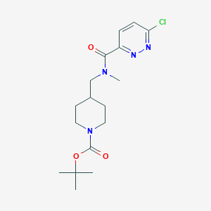 molecular formula C17H25ClN4O3 B2951354 Tert-butyl 4-[[(6-chloropyridazine-3-carbonyl)-methylamino]methyl]piperidine-1-carboxylate CAS No. 2378507-31-2