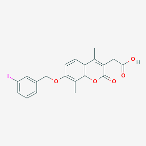 molecular formula C20H17IO5 B2951377 SLC26A3-IN-3 CAS No. 2369983-43-5