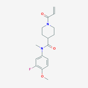 molecular formula C17H21FN2O3 B2951396 N-(3-Fluoro-4-methoxyphenyl)-N-methyl-1-prop-2-enoylpiperidine-4-carboxamide CAS No. 2411255-31-5
