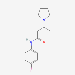molecular formula C14H19FN2O B2951401 N-(4-fluorophenyl)-3-(1-pyrrolidinyl)butanamide CAS No. 2560-30-7