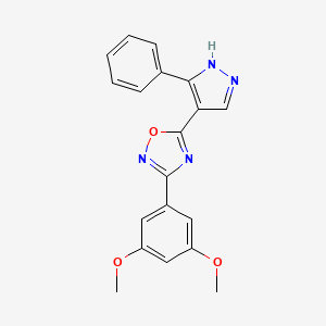 B2951419 3-(3,5-dimethoxyphenyl)-5-(3-phenyl-1H-pyrazol-4-yl)-1,2,4-oxadiazole CAS No. 1251623-92-3