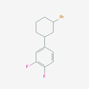 molecular formula C12H13BrF2 B2951430 4-(3-Bromocyclohexyl)-1,2-difluorobenzene CAS No. 1341951-92-5