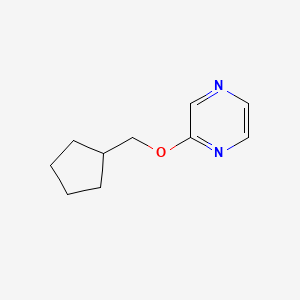 molecular formula C10H14N2O B2951449 2-(Cyclopentylmethoxy)pyrazine CAS No. 2196218-20-7