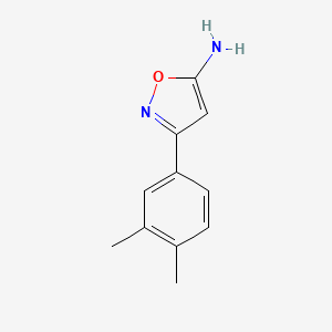 molecular formula C11H12N2O B2951454 3-(3,4-Dimethylphenyl)-1,2-oxazol-5-amine CAS No. 119162-44-6