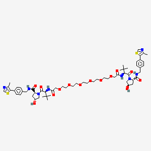 molecular formula C58H82N8O14S2 B2951468 Homo-PROTAC pVHL30 degrader 1 