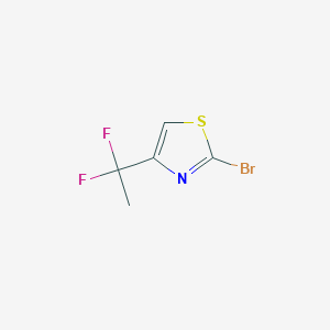molecular formula C5H4BrF2NS B2951483 2-Bromo-4-(1,1-difluoroethyl)-1,3-thiazole CAS No. 1784839-43-5