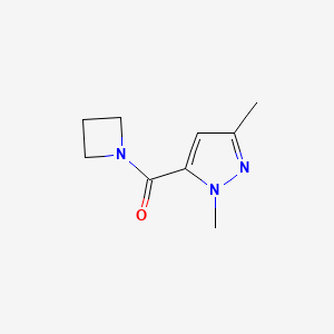 molecular formula C9H13N3O B2951497 azetidin-1-yl(1,3-dimethyl-1H-pyrazol-5-yl)methanone CAS No. 1861963-68-9