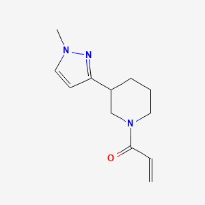 molecular formula C12H17N3O B2951504 1-[3-(1-Methylpyrazol-3-yl)piperidin-1-yl]prop-2-en-1-one CAS No. 2224460-51-7