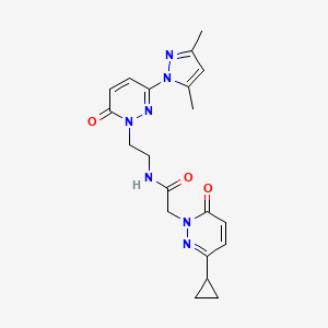 2-(3-cyclopropyl-6-oxopyridazin-1(6H)-yl)-N-(2-(3-(3,5-dimethyl-1H-pyrazol-1-yl)-6-oxopyridazin-1(6H)-yl)ethyl)acetamide