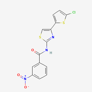N-[4-(5-chlorothiophen-2-yl)-1,3-thiazol-2-yl]-3-nitrobenzamide