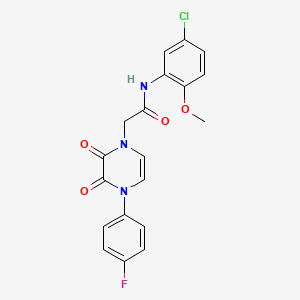 N-(5-chloro-2-methoxyphenyl)-2-[4-(4-fluorophenyl)-2,3-dioxopyrazin-1-yl]acetamide