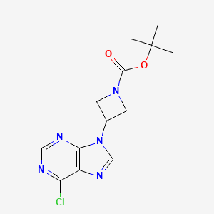 tert-Butyl 3-(6-chloro-9H-purin-9-yl)azetidine-1-carboxylate