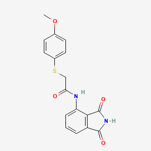 N-(1,3-dioxoisoindolin-4-yl)-2-((4-methoxyphenyl)thio)acetamide