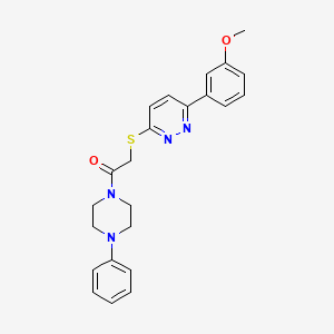 2-[6-(3-Methoxyphenyl)pyridazin-3-yl]sulfanyl-1-(4-phenylpiperazin-1-yl)ethanone