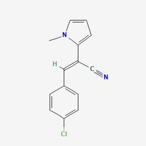 3-(4-chlorophenyl)-2-(1-methyl-1H-pyrrol-2-yl)acrylonitrile