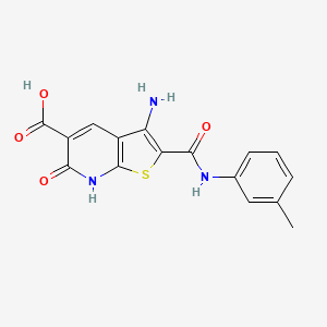 3-Amino-6-oxo-2-(m-tolylcarbamoyl)-6,7-dihydrothieno[2,3-b]pyridine-5-carboxylic acid