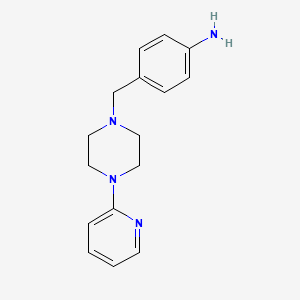 molecular formula C16H20N4 B2951568 4-{[4-(Pyridin-2-yl)piperazin-1-yl]methyl}aniline CAS No. 1016763-96-4