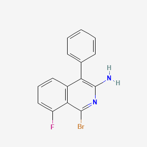 1-Bromo-8-fluoro-4-phenyl-3-isoquinolinamine