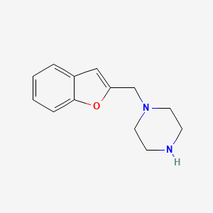 molecular formula C13H16N2O B2951595 1-(1-Benzofuran-2-ylmethyl)piperazine CAS No. 87813-94-3