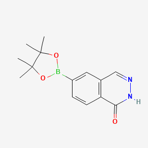 molecular formula C14H17BN2O3 B2951598 6-(4,4,5,5-Tetramethyl-1,3,2-dioxaborolan-2-yl)phthalazin-1(2H)-one CAS No. 2586056-48-4