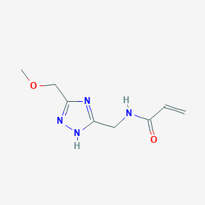molecular formula C8H12N4O2 B2951613 N-{[5-(methoxymethyl)-4H-1,2,4-triazol-3-yl]methyl}prop-2-enamide CAS No. 2305440-90-6