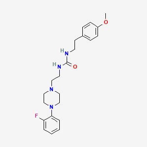 molecular formula C22H29FN4O2 B2951626 1-(2-(4-(2-Fluorophenyl)piperazin-1-yl)ethyl)-3-(4-methoxyphenethyl)urea CAS No. 1207032-49-2