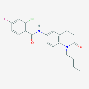 N-(1-butyl-2-oxo-1,2,3,4-tetrahydroquinolin-6-yl)-2-chloro-4-fluorobenzamide