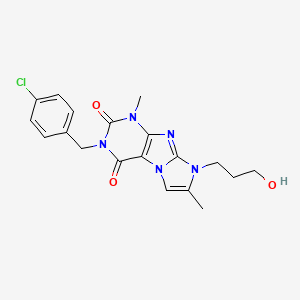 3-(4-chlorobenzyl)-8-(3-hydroxypropyl)-1,7-dimethyl-1H-imidazo[2,1-f]purine-2,4(3H,8H)-dione