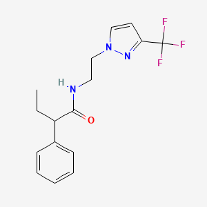 2-phenyl-N-(2-(3-(trifluoromethyl)-1H-pyrazol-1-yl)ethyl)butanamide