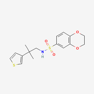 N-(2-methyl-2-(thiophen-3-yl)propyl)-2,3-dihydrobenzo[b][1,4]dioxine-6-sulfonamide