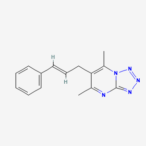 molecular formula C15H15N5 B2951683 5,7-dimethyl-6-[(E)-3-phenylprop-2-enyl]tetrazolo[1,5-a]pyrimidine CAS No. 685107-50-0