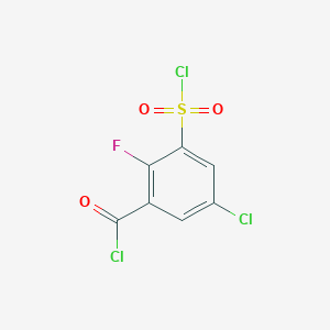 5-Chloro-3-(chlorosulfonyl)-2-fluorobenzoyl chloride