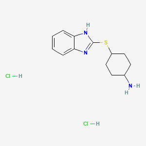 4-(1H-Benzimidazol-2-ylsulfanyl)cyclohexan-1-amine;dihydrochloride