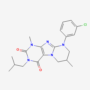 9-(3-chlorophenyl)-3-isobutyl-1,7-dimethyl-6,7,8,9-tetrahydropyrimido[2,1-f]purine-2,4(1H,3H)-dione