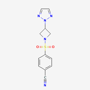 4-((3-(2H-1,2,3-triazol-2-yl)azetidin-1-yl)sulfonyl)benzonitrile