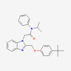 2-(2-((4-(tert-butyl)phenoxy)methyl)-1H-benzo[d]imidazol-1-yl)-N-isopropyl-N-phenylacetamide