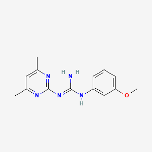 molecular formula C14H17N5O B2951705 N-(4,6-dimethylpyrimidin-2-yl)-N'-(3-methoxyphenyl)guanidine CAS No. 351190-34-6