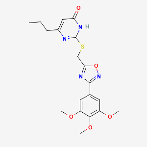 6-Propyl-2-({[3-(3,4,5-trimethoxyphenyl)-1,2,4-oxadiazol-5-yl]methyl}sulfanyl)-4-pyrimidinol
