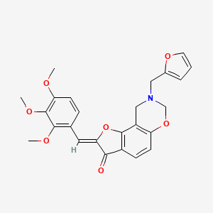 (Z)-8-(furan-2-ylmethyl)-2-(2,3,4-trimethoxybenzylidene)-8,9-dihydro-2H-benzofuro[7,6-e][1,3]oxazin-3(7H)-one