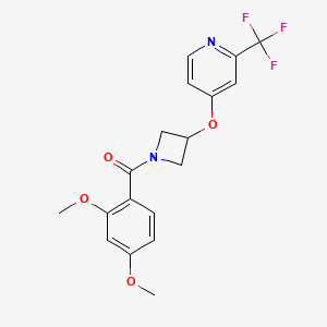 (2,4-Dimethoxyphenyl)-[3-[2-(trifluoromethyl)pyridin-4-yl]oxyazetidin-1-yl]methanone