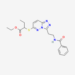 B2951710 Ethyl 2-((3-(2-benzamidoethyl)-[1,2,4]triazolo[4,3-b]pyridazin-6-yl)thio)butanoate CAS No. 872994-47-3