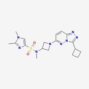 N-(1-{3-cyclobutyl-[1,2,4]triazolo[4,3-b]pyridazin-6-yl}azetidin-3-yl)-N,1,2-trimethyl-1H-imidazole-4-sulfonamide