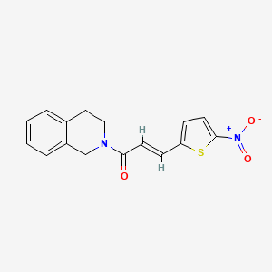 molecular formula C16H14N2O3S B2951719 (2E)-3-(5-nitrothiophen-2-yl)-1-(1,2,3,4-tetrahydroisoquinolin-2-yl)prop-2-en-1-one CAS No. 476316-54-8