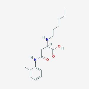 molecular formula C17H26N2O3 B2951720 2-(hexylamino)-3-[(2-methylphenyl)carbamoyl]propanoic Acid CAS No. 1026687-20-6