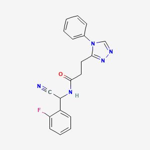 N-[Cyano-(2-fluorophenyl)methyl]-3-(4-phenyl-1,2,4-triazol-3-yl)propanamide
