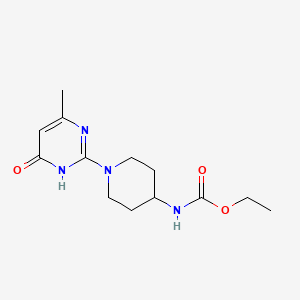 molecular formula C13H20N4O3 B2951738 Ethyl (1-(4-methyl-6-oxo-1,6-dihydropyrimidin-2-yl)piperidin-4-yl)carbamate CAS No. 1904224-70-9
