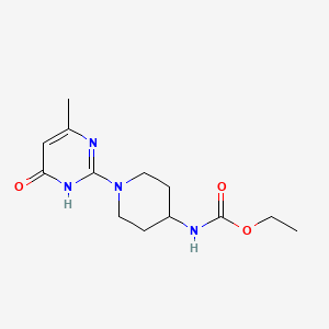 Ethyl (1-(4-methyl-6-oxo-1,6-dihydropyrimidin-2-yl)piperidin-4-yl)carbamate