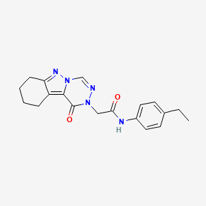 molecular formula C19H21N5O2 B2951741 N-(4-ETHYLPHENYL)-2-{1-OXO-1H,2H,7H,8H,9H,10H-[1,2,4]TRIAZINO[4,5-B]INDAZOL-2-YL}ACETAMIDE CAS No. 1021227-70-2