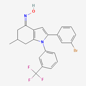 2-(3-Bromophenyl)-4-(hydroxyimino)-6-methyl-1-(3-(trifluoromethyl)phenyl)-5,6,7-trihydroindole